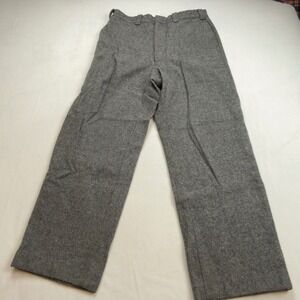 VTG Woolrich Men's Grey Heavy‎ Wool Blend Field Utility Pants FLAW see Desc